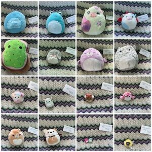 150ish squishmallows with out tags. Used as display only.